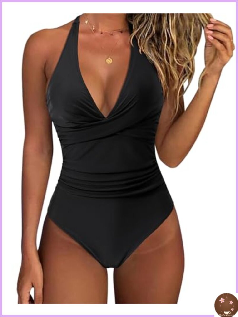 Sexy Halter Push Up One Piece Swimsuits Tummy Control Monokini Bathing Suit